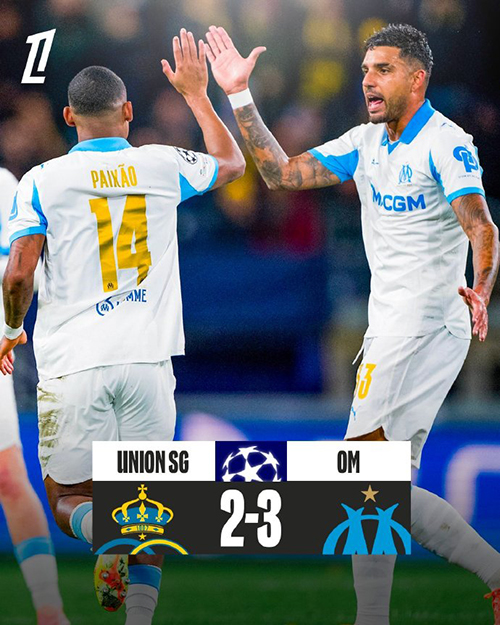 格林伍德双响导演逆转!马赛3-2客胜圣吉罗斯,欧冠两连胜仍保晋级希望