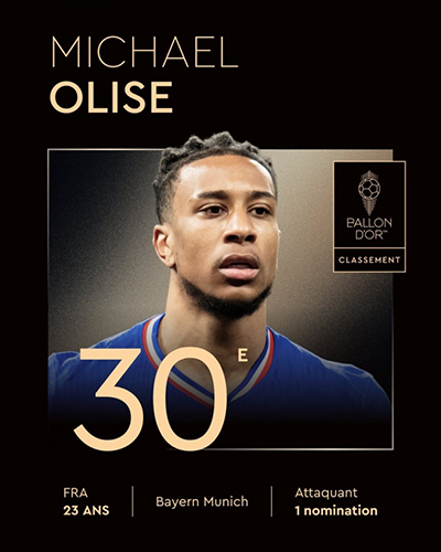 奥利塞金球垫底引争议:拜仁首季“双20”身价飙至1亿仍被看低