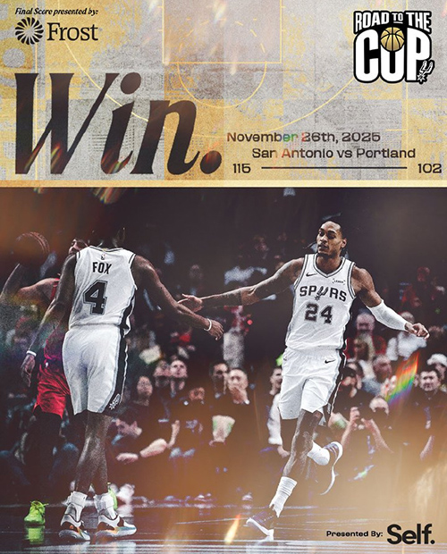 NBA杯-开拓者102-115不敌马刺,杨瀚森1分钟1板,福克斯37+6+8