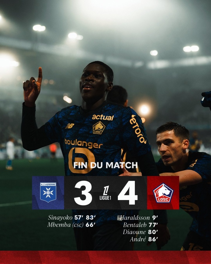 九打九血战!欧塞尔3-4里尔尾声75分钟轰4球,4红变肉搏